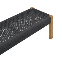 Banca de Gradina Uma Boho PakoWorld Negru 120x45x40 cm - 4