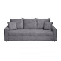 Canapea NICO II LUX extensibila, 3 locuri, cu arcuri si lada depozitare, gri inchis, 220x85x75 cm - 1