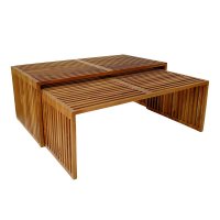 Set de 2 mese de gradina Tinnie Boho Pako World Natural 116x60x46 cm - 1