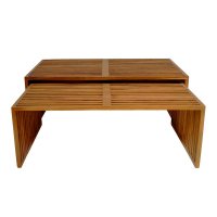 Set de 2 mese de gradina Tinnie Boho Pako World Natural 116x60x46 cm - 4