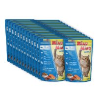 MIAU MIAU, Somon, plic hrană umedă pisici, (în sos), bax, 100g x 24buc - 2