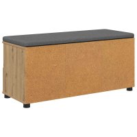 Banca de hol cu perna si 2 sertare, stejar artizanal, 100 x 38 x 46 cm - 8