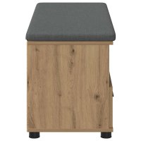 Banca de hol cu perna si 2 sertare, stejar artizanal, 100 x 38 x 46 cm - 7
