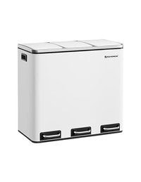 Cos pentru reciclare, 3 x 18L, Soft-Close, Alb, LTB54WT, 61 x 31 x 56 cm - 1