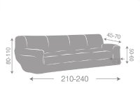 Husa Canapea cu Elastic, Sucre C01, 210-240 cm - 2