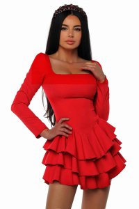 Rochie Eleganta Classy Black Ruffle - 1