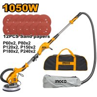 Ingco DWS10501 - Masina de slefuit pereti telescopica 1050W, 225mm, 2m - 1