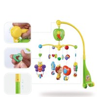 Carusel muzical rotativ pentru patut cu figurine colorate de albinute si timer - 4