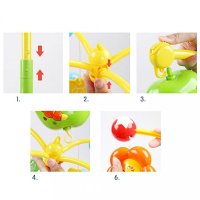 Carusel muzical rotativ pentru patut cu figurine colorate de albinute si timer - 5
