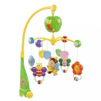 Carusel muzical rotativ pentru patut cu figurine colorate de albinute si timer - 8
