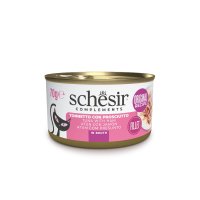 SCHESIR In Broth, Ton și Șuncă, conservă hrană umedă pisici, (în supă), 70g - 2