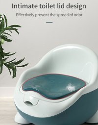 Olita bebelusi Little Mom Smart Potty Green cu adaptor moale din spuma PU, vas colector detasabil, baza anti-alunecare, protectie antistropire - 5