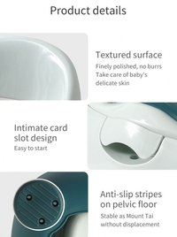 Olita bebelusi Little Mom Smart Potty Green cu adaptor moale din spuma PU, vas colector detasabil, baza anti-alunecare, protectie antistropire - 8