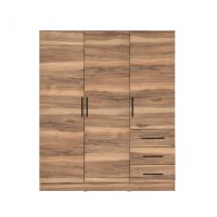 Dulap Leon cu sistem soft close, 3 usi si 3 sertare, bengala, 150x45x180 cm - 1