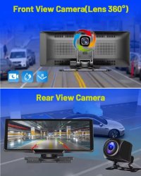 Ecran carpay portabil 3in1 9,3 android radio camera fata spate bt - 2