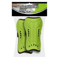 Aparatori tibie fotbal, model universal, culoare verde lime, ajustare elastica 18 cm, set 1 pereche - 2