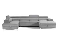 Colțar Extensibil, în formă de U, TIME NEW, cu 2 lăzi de depozitare, cu tetiere reglabile, 360x220x95 cm - 1