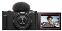 Camera compacta Sony ZV-1F pentru vlogging, Ultrawide, 4K, 20 MP, F2.0, Bluetooth (Negru) - 1