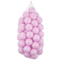Set 50 de bile plastic Liliac 7x7 cm - 1
