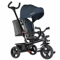 Tricicleta multifunctionala Lionelo Haari, Ultrapliabila, Albastra, cu Scaun Reversibil si Control al Directiei - 1