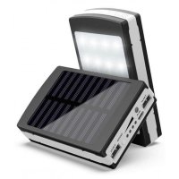 Baterie Dreptunghiulara externa 2.000 mah cu panou solar Power Bank panou led Lateral - 1