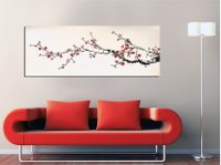 Tablou decorativ Wallxpert, pânză multicoloră 30x80 cm cu ramă din lemn - 2