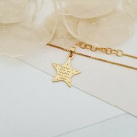 Lantisor STAR - Educatoare/Invatatoare - Argint 925 placat cu Aur Galben 18K - 1