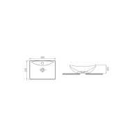 Lavoar de baie Celesta Ibis 60 x 43.5 x 18.5 cm cu orificiu pentru baterie - 7