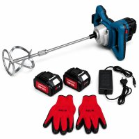 Mixer pentru mortar CAMPION PROFESSIONAL CMP1831, 2 acumulatori Li-Ion 48V, 0-850 RPM, prindere M14, 2 palete - 1