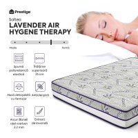 Saltea LAVENDER AIR HYGENE THERAPY,  husă detașabilă, superortopedică, cu spumă poliuretanică și arcuri, Grosime 25 cm - 3