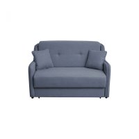 Canapea GALA extensibila, 2 locuri, cu arcuri si lada depozitare, albastru, 143x98x98 cm - 1