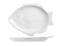 Platou ceramic alb in forma de peste - 37 x 27 x 4.5 cm - 1