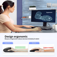 Mouse Wireless Vertical, Ergonomic, Receptor USB Nano, 2.4 GHZ, 6 Butoane, Reglabil 800/1000/1200DPI, Senzor Optic - 10
