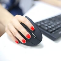 Mouse Wireless Vertical, Ergonomic, Receptor USB Nano, 2.4 GHZ, 6 Butoane, Reglabil 800/1000/1200DPI, Senzor Optic - 8