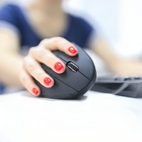 Mouse Wireless Vertical, Ergonomic, Receptor USB Nano, 2.4 GHZ, 6 Butoane, Reglabil 800/1000/1200DPI, Senzor Optic - 4