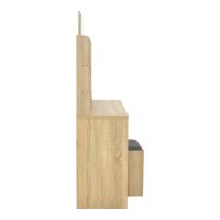 Masa de machiaj Cenzo Natural 80x40x155 cm - Eleganță și Funcționalitate - 4