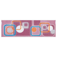 Brau decorativ faianta baie / bucatarie Scroll Pink  8 x 25 - 1