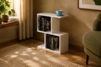 Masa de Cafea Laterală Zet Homs, Alb, Dimensiuni 51 x 45 x 17 cm, PAL 18 mm - 1