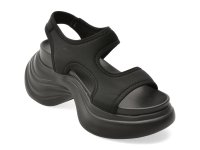 Sandale GRYXX negre, 6007, din material textil - 1
