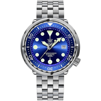 Ceas barbatesc STEELDIVE SD1975 Blue Dial, automat NH35, safir, diver 300 m - 1