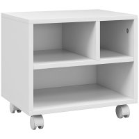 Suport pentru imprimantă HOMCOM cu 4 compartimente, alb, 40L x 30l x 36H cm | Aosom Romania - 1