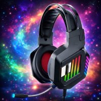 Casti Gaming Andowl Q E8 RGB Over Ear cu Microfon Flexibil - 1