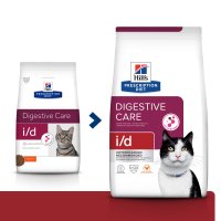 HILL'S Prescription Diet i/d Sensitive Digestive Care, Pui, dietă veterinară pisici, hrană uscată, sensibilități digestive HILL'S Prescription Diet i/d Sensitive Digestive Care, Pui, dietă veterinară pisici, hrană uscată, sistem digestiv, 8kg - 2