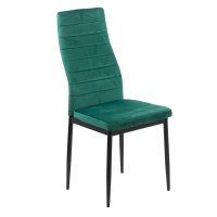 Scaun de bucatarie BUC 263V verde din catifea cu cadru metalic negru - 1