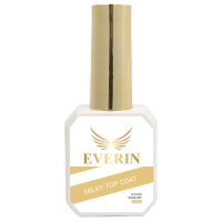 Milky White Top Coat Everin 15 ml – Non Wipe | Finish Lapte Culoare Lăptoasă - 1
