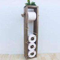 Stand suport toaleta,seria wood Homs, 55x10x10 cm, lemn natur,700015 - 1