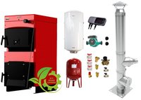 Sunsystem Burnit NWB MAX 55 kW - Pachet Centrala pe Combustibil Solid cu Accesorii Complete - 1