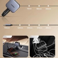 Incarcator auto rapid cu cablu retractabil UGREEN 90W Fast Car Charger EC603 USB-C/A - 4