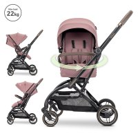 Carucior pentru copii Lorelli Makaya Pink cu scaun rotativ 360 grade, cadru din aluminiu, greutate admisa 22 kg - 5