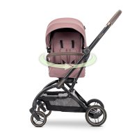 Carucior pentru copii Lorelli Makaya Pink cu scaun rotativ 360 grade, cadru din aluminiu, greutate admisa 22 kg - 1